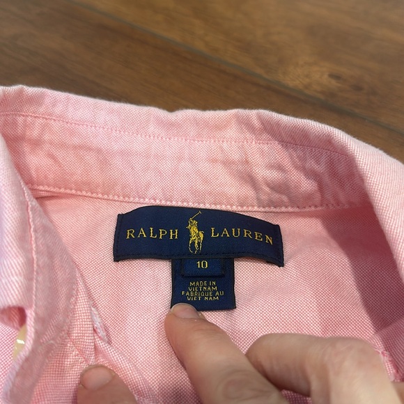 Ralph Lauren Kids Size 10 Button Down Pink Shirt Boys or Girls - Picture 4 of 4